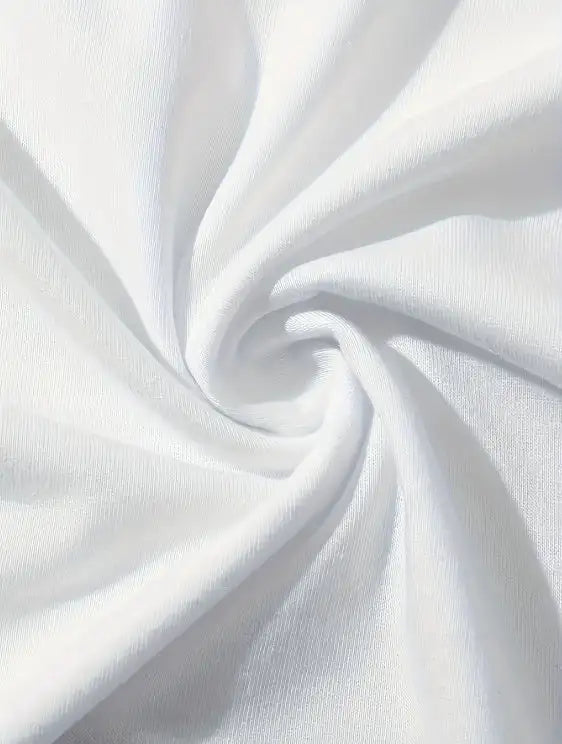 Ladies' Round Neck Solid Color Letter Printed Fashionable Dress - Lootquake