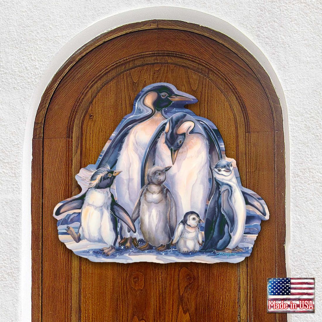 Arte mural de vida silvestre "Sno Buddy Like You" - J. Bergsma - Decoración navideña de vida silvestre - 8591659W-JB