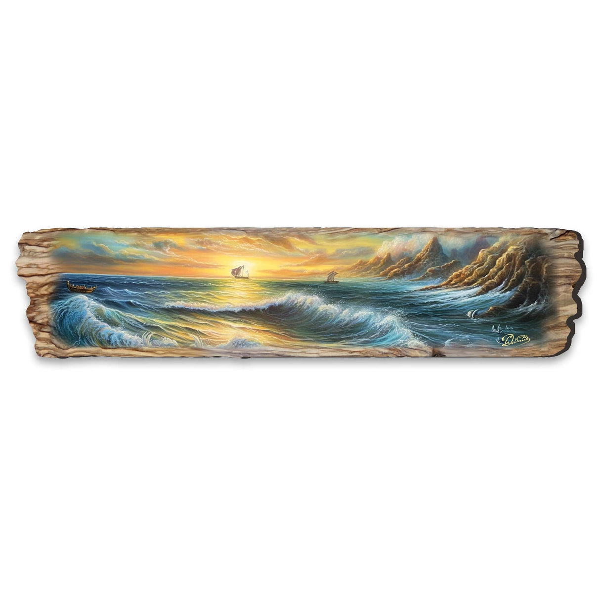 Wave Symphony Wooden Wall Art by G. DeBrekht Coastal Decor - 8491113W