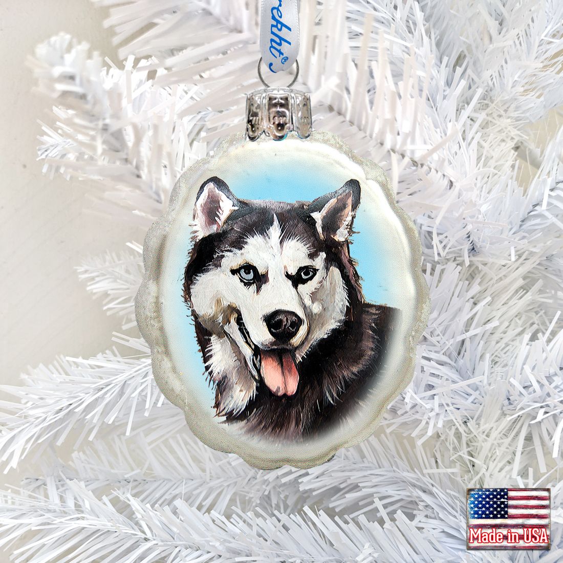 Adorno de cristal de mercurio de husky siberiano de G. DeBrekht - Decoración para perros y gatos - 774013
