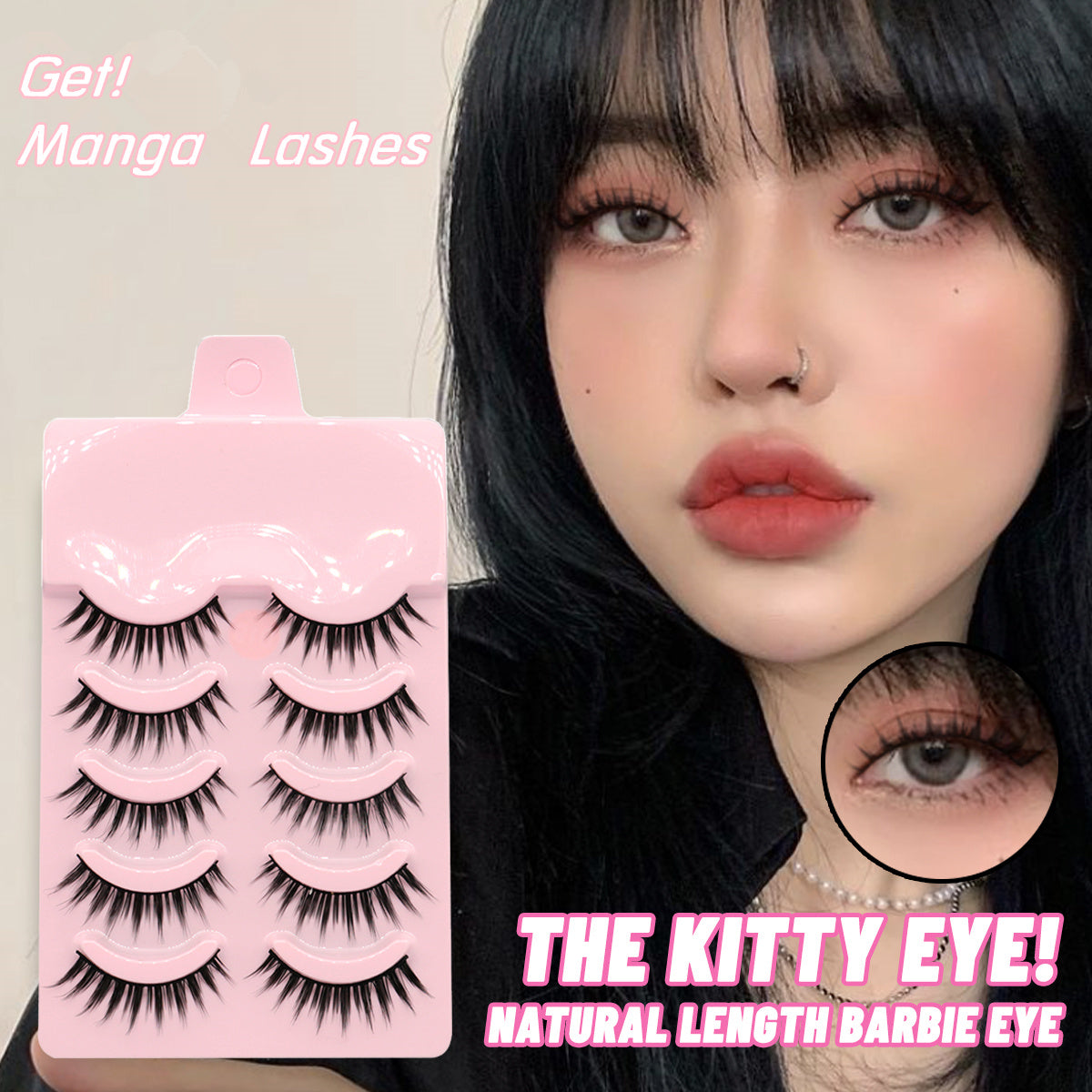 Manga Lashes Set: 5 Pairs