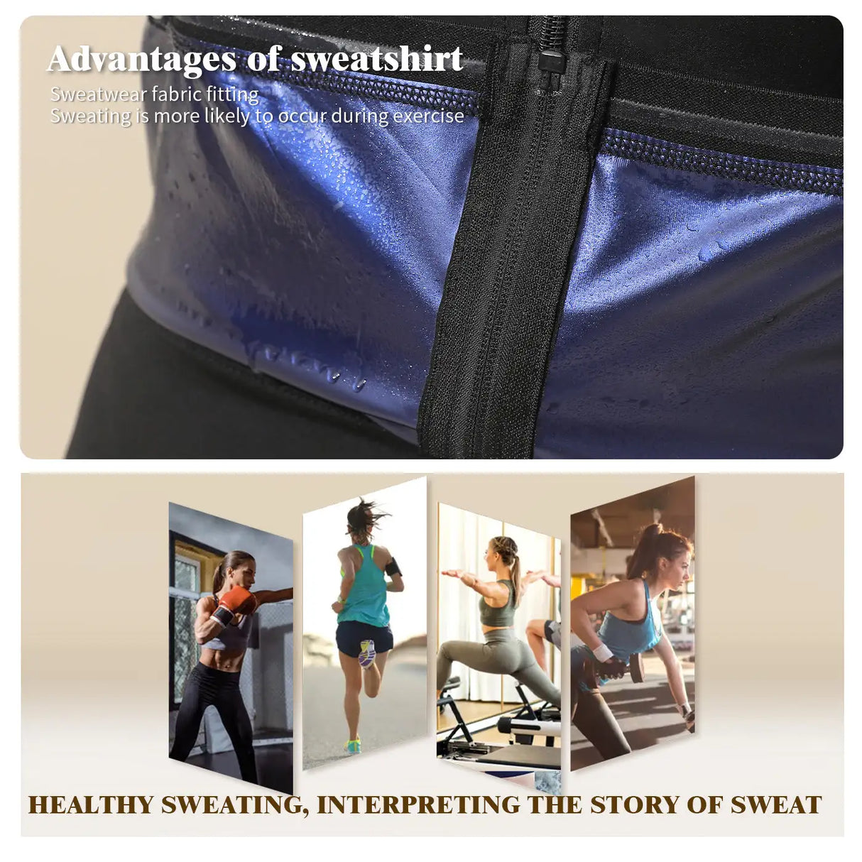 Women's Zip Vest Shapewear Storm Sweatshirt - Lootquake