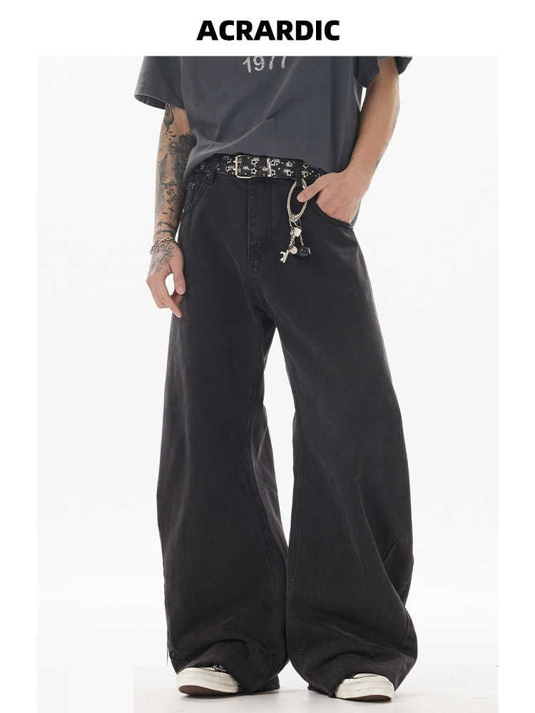 High-grade American Washed Jeans Men's All-match - Lootquake