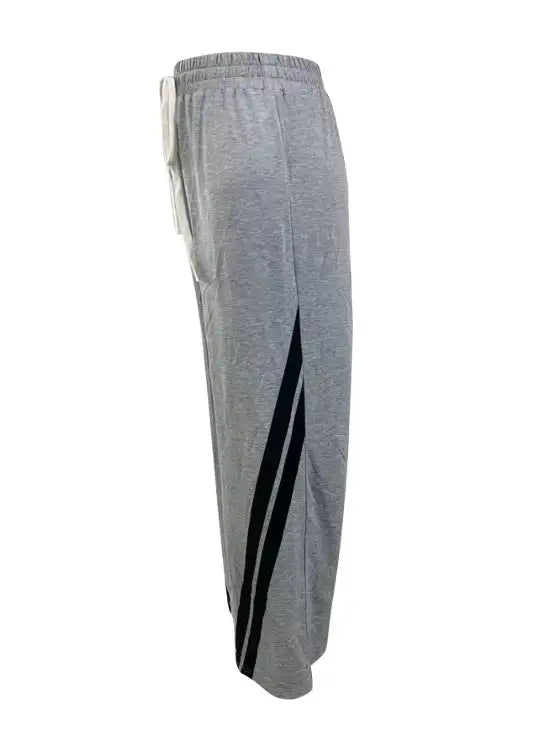 Women's Solid Color Lace Up Loose And Fashionable Casual Sports Pants - Lootquake