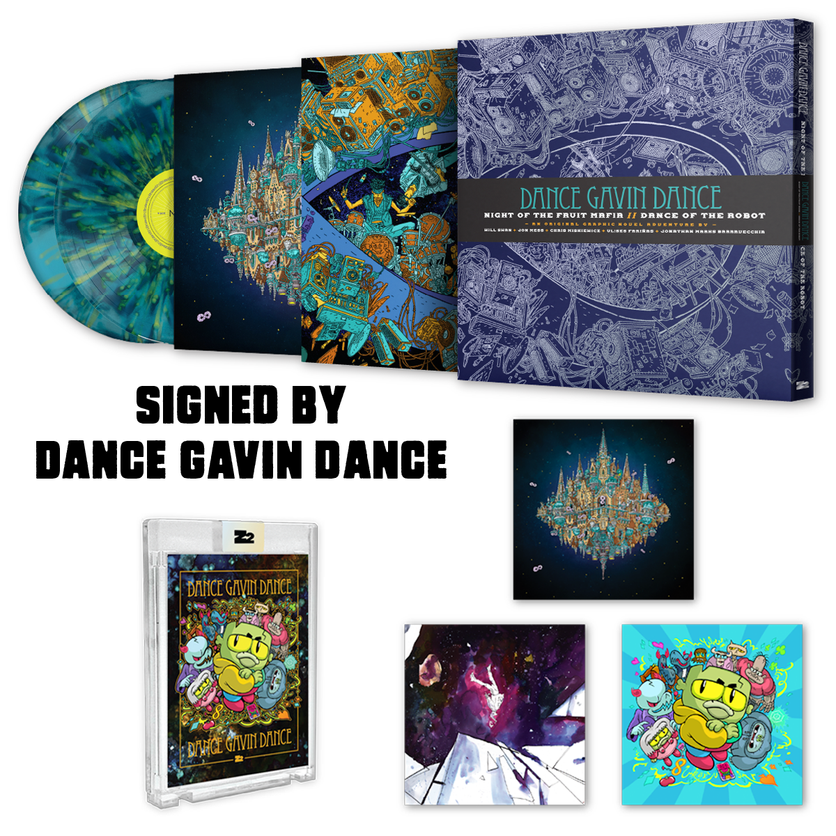 Dance Gavin Dance: Night of the Fruit Mafia // Dance of the Robot - Graphic Novel (Signed Platinum Edition)