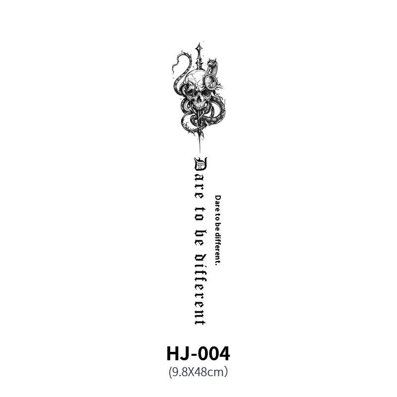 Botanical Spine Tattoo Decal