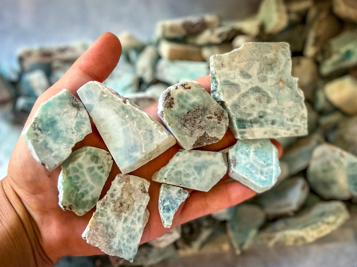 Bulk Rough Larimar Slabs
