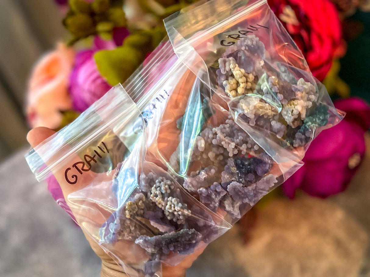 Bulk Raw Grape Agate, 50 Grams Bag!