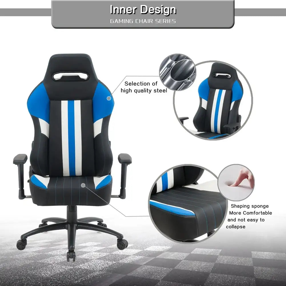 High Back Gaming Chair Racing Office Chair with PU Leather - Lootquake