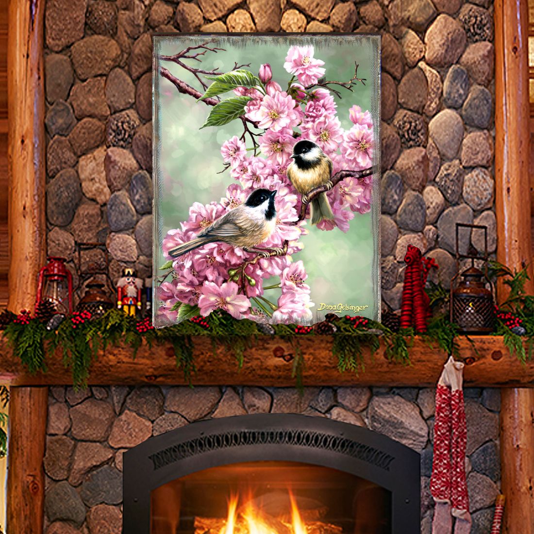 Spring Blossoms Wooden Wall Art by D. Gelsinger - Easter Spring Decor - 95671B-DG