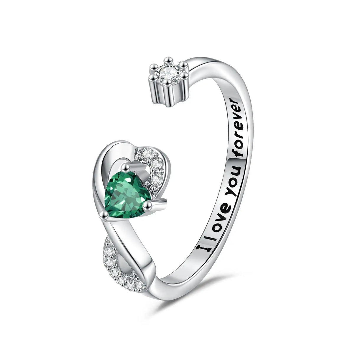 Heart-shaped Birthstone Women's Ring Fashion - Lootquake