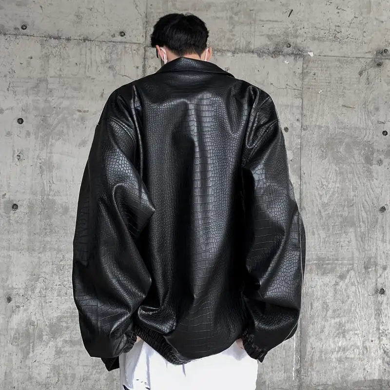 High Street Locomotive PU Snake Skin Pattern Overalls - Lootquake