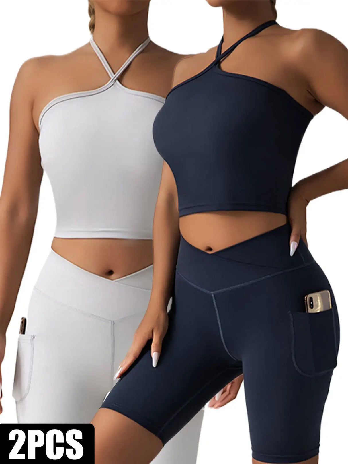 2 Pieces Sports Bra Athletic Running Sports Bra - Lootquake