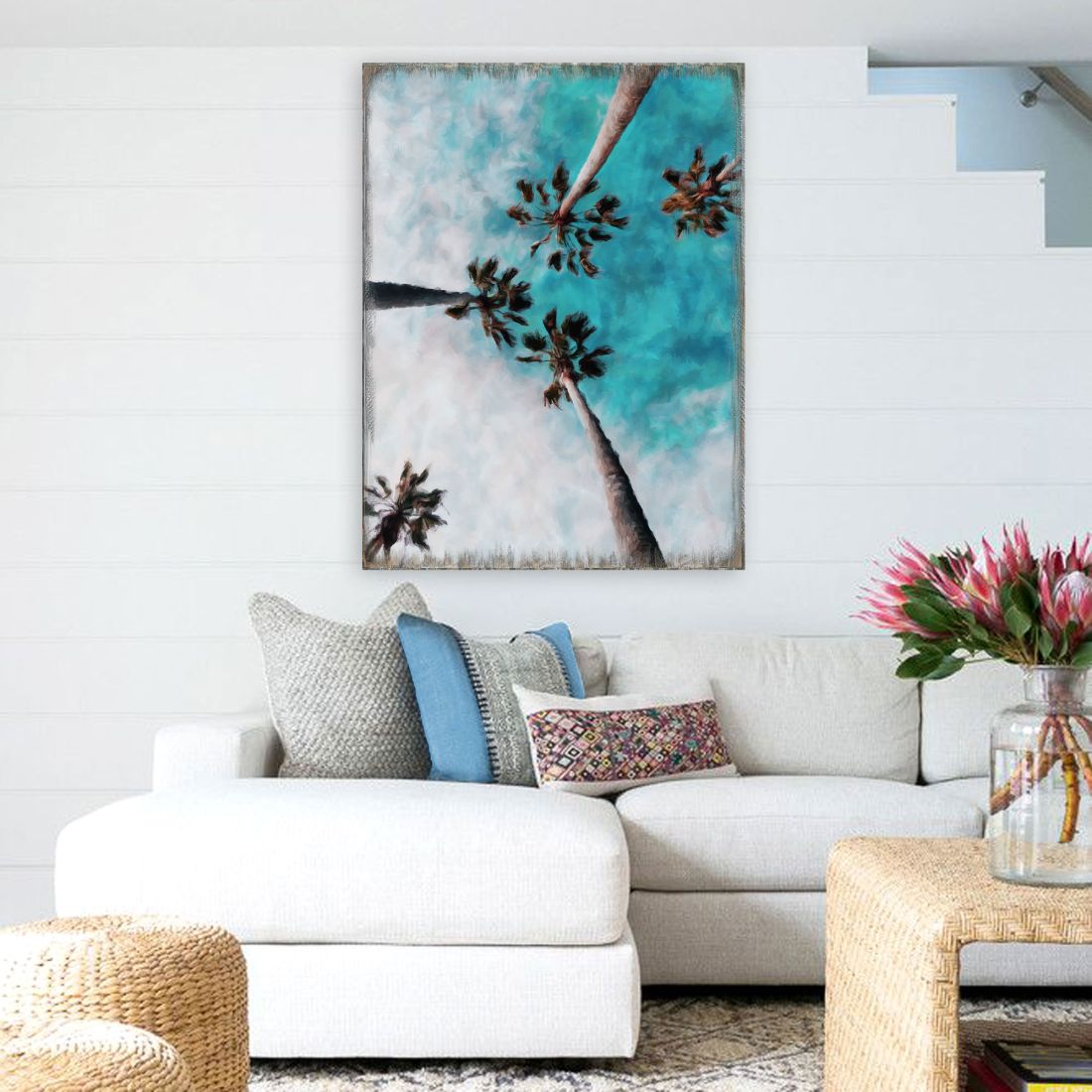 Palms Art Wooden Wall Art by Nature Wonders - Nature Wildlife Decor - 95395B