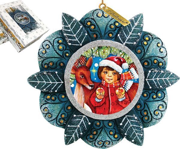 Forest Friends Sculpted Hand-Painted Christmas Ornament by G. DeBrekht - Wildlife Holiday Decor - 6102183