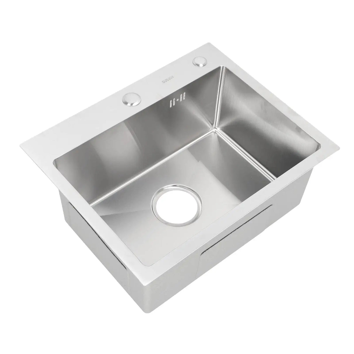 Single Basin Sink Set with Drainer, Stainless Steel Vegetable Washing Sink and Hose - Lootquake