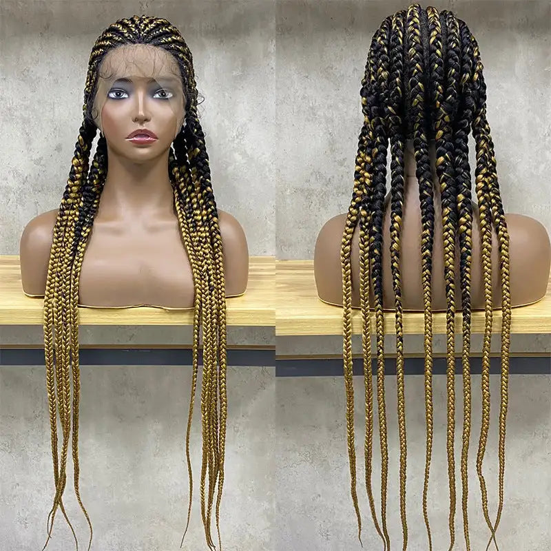 Stretch Mesh Chemical Fiber Head Cover 9 Strand Braid Wig - Lootquake