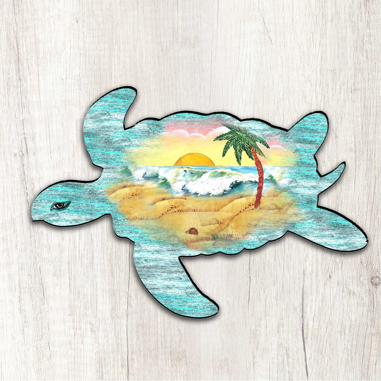 Sea Turtle Coastal Door Decor by G. DeBrekht - Coastal Holiday Decor - 8198518H