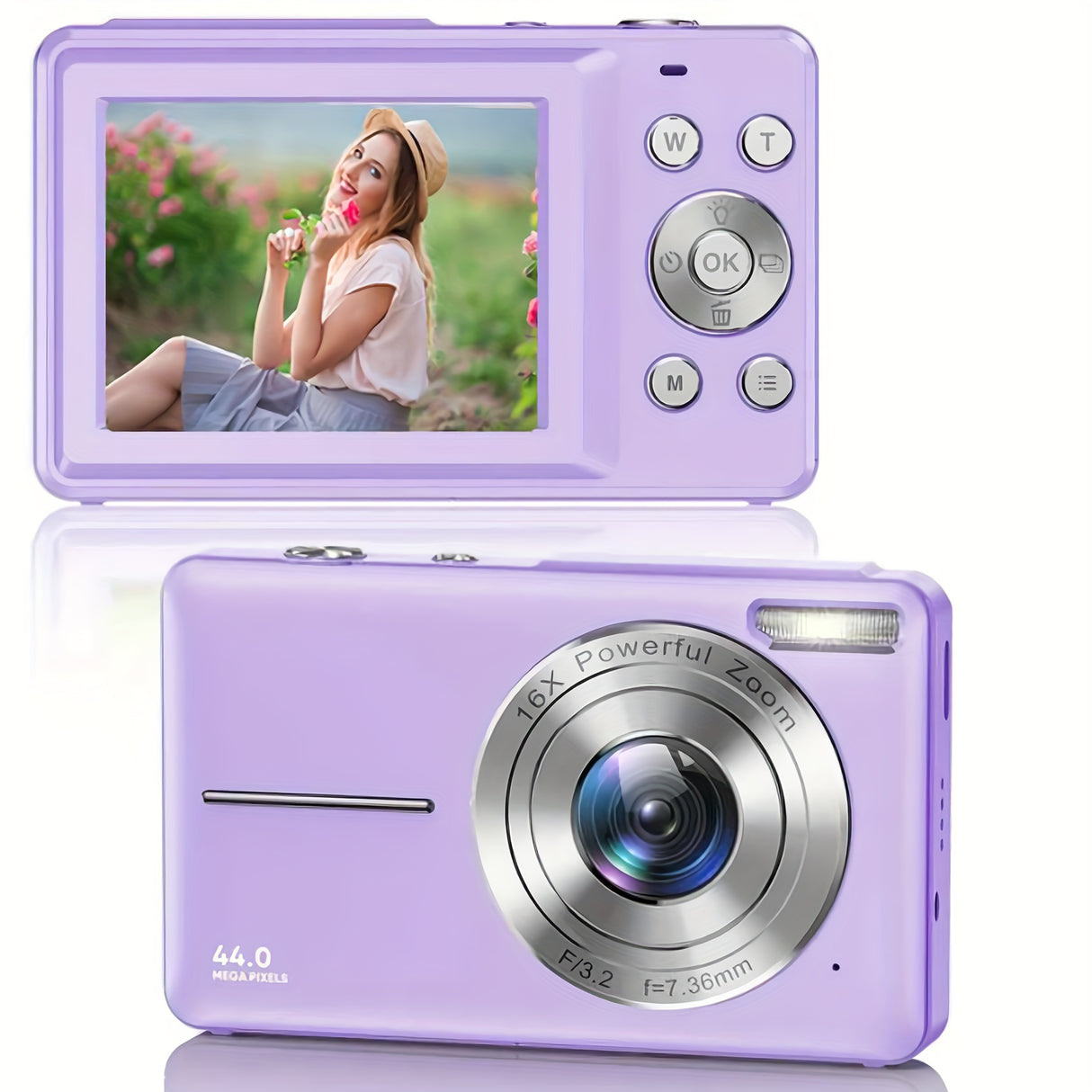 Cámara digital HD para vlogs: Zoom digital 16x, 1080P, cámara digital HD, pantalla LCD de 2,4 pulgadas, recargable, ideal para videoblogs, fotografía y webcam. Ideal para regalar en Acción de Gracias, Navidad y Año Nuevo.