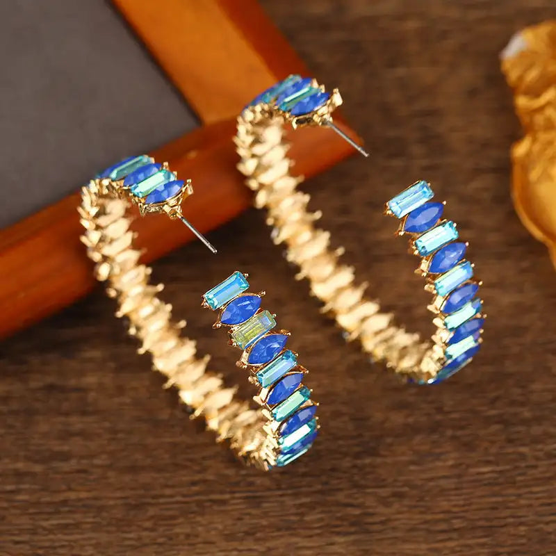 Rainbow Full Diamond Female Sexy Refined Wild Earrings - Lootquake