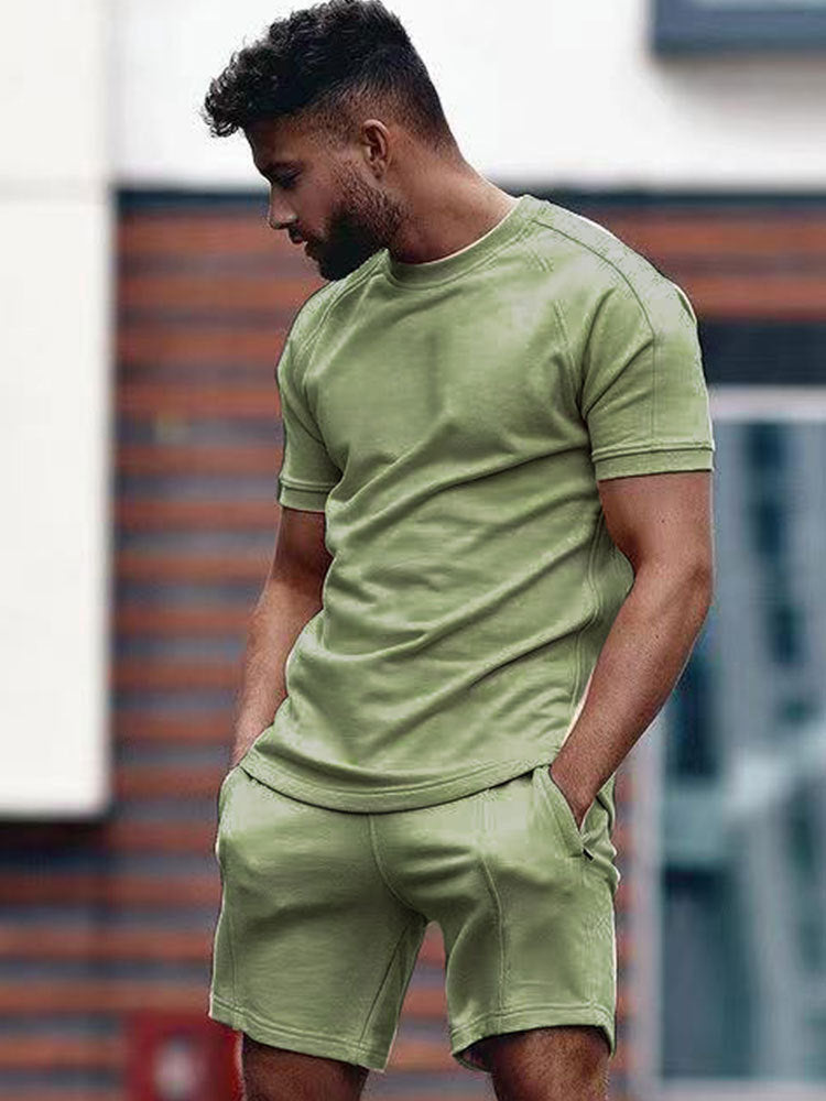 Men's Casual Short Sleeve T-Shirt Sports Suit - Lootquake