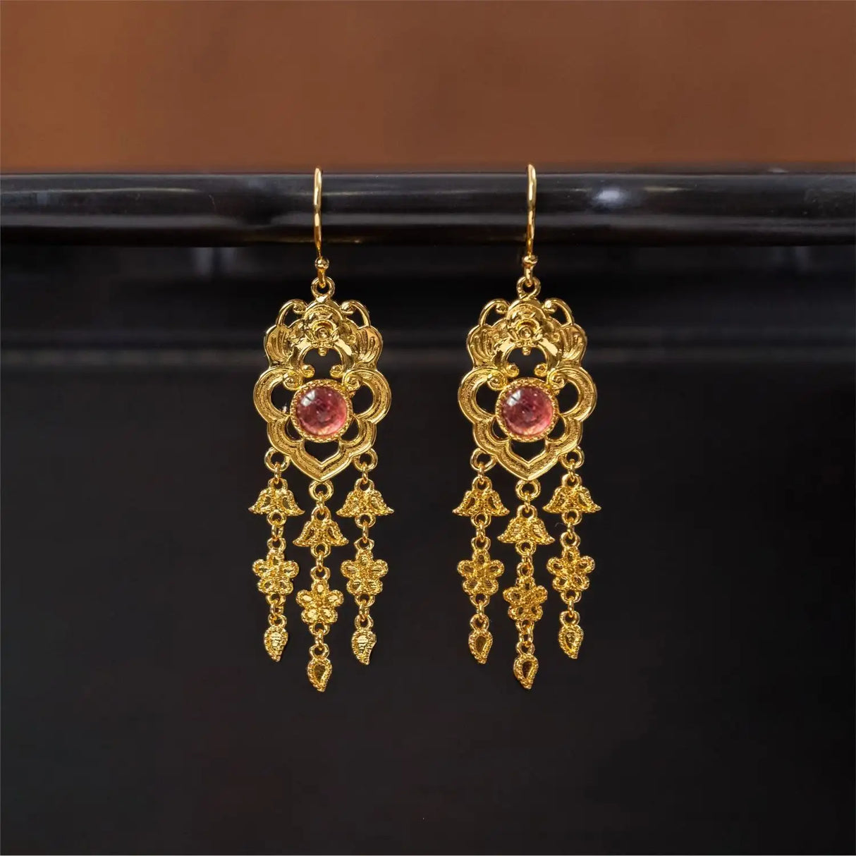 Bat Tassel Earring Girl New Chinese Blue And White Carving - Lootquake