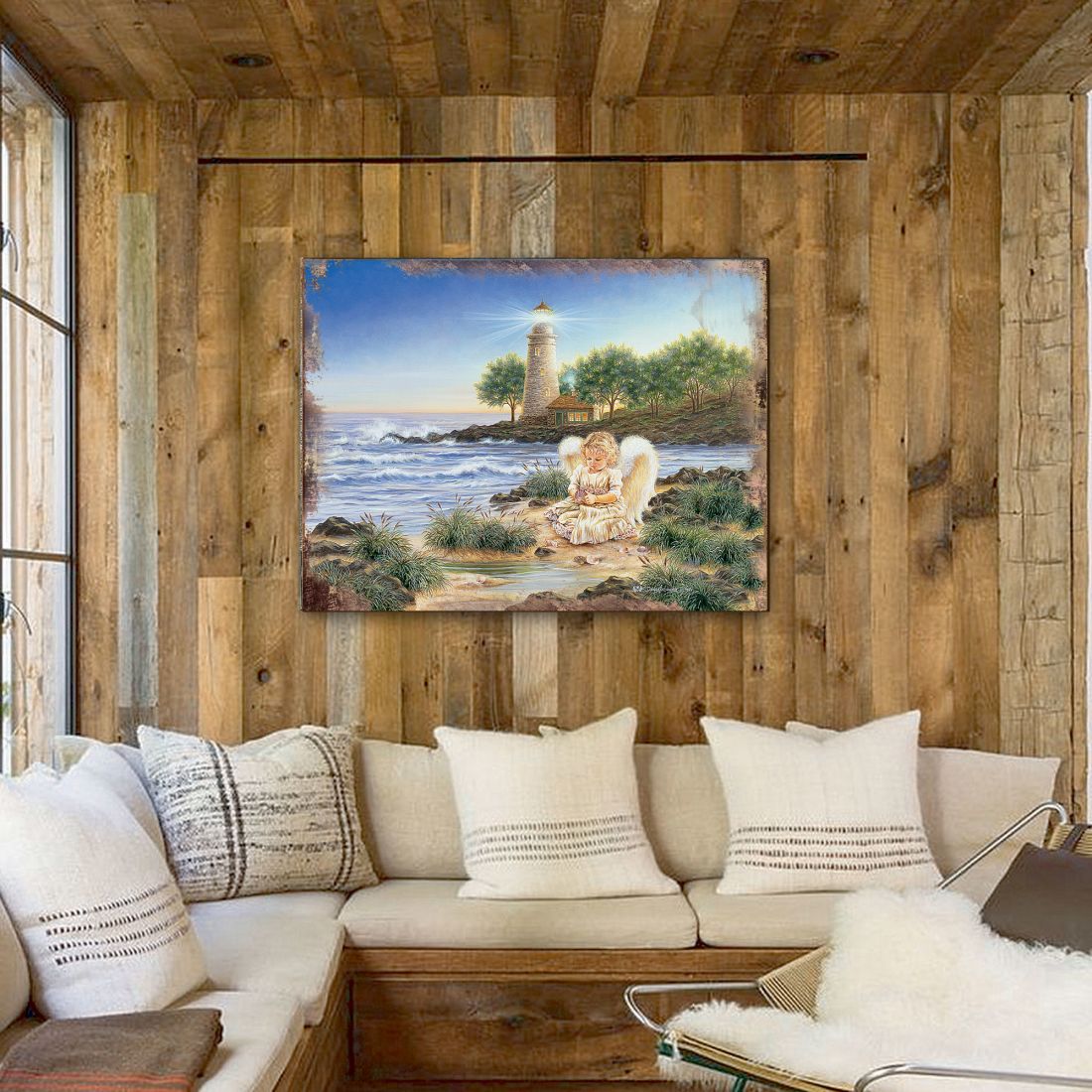 Arte mural de madera "A Little Joy Art" de D. Gelsinger - Decoración navideña - 95653B-9906