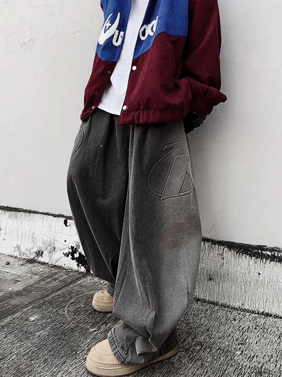 American Fashion Brand Vintage Mop Straight Jeans - Lootquake