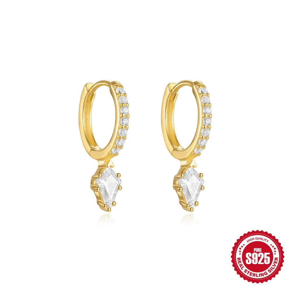 S925 Sterling Silver Diamond Ear Ring - Lootquake