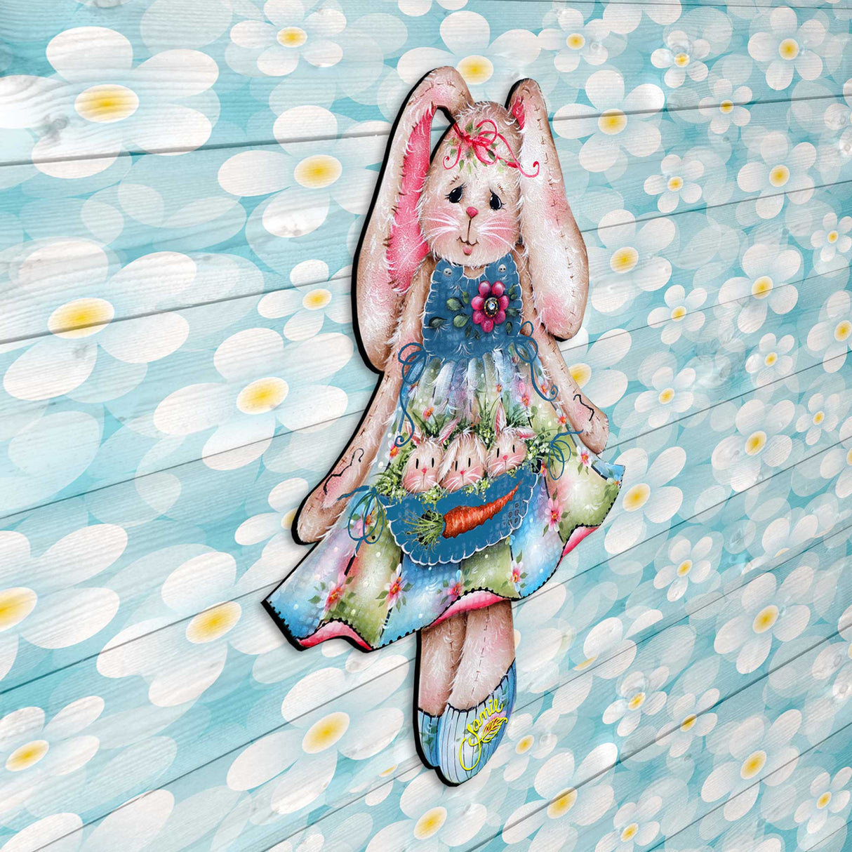 Decoración de puerta de Pascua "Un bolsillo lleno de conejitos" de Jamie Mills-Price - Decoración de primavera para Pascua - 8457705H-MP