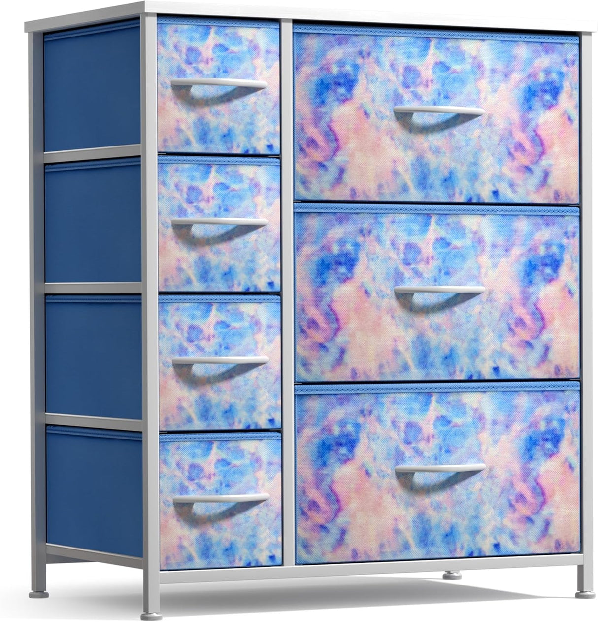 7 Drawer Kids Dresser Tie-Dye Fabric Bins-1