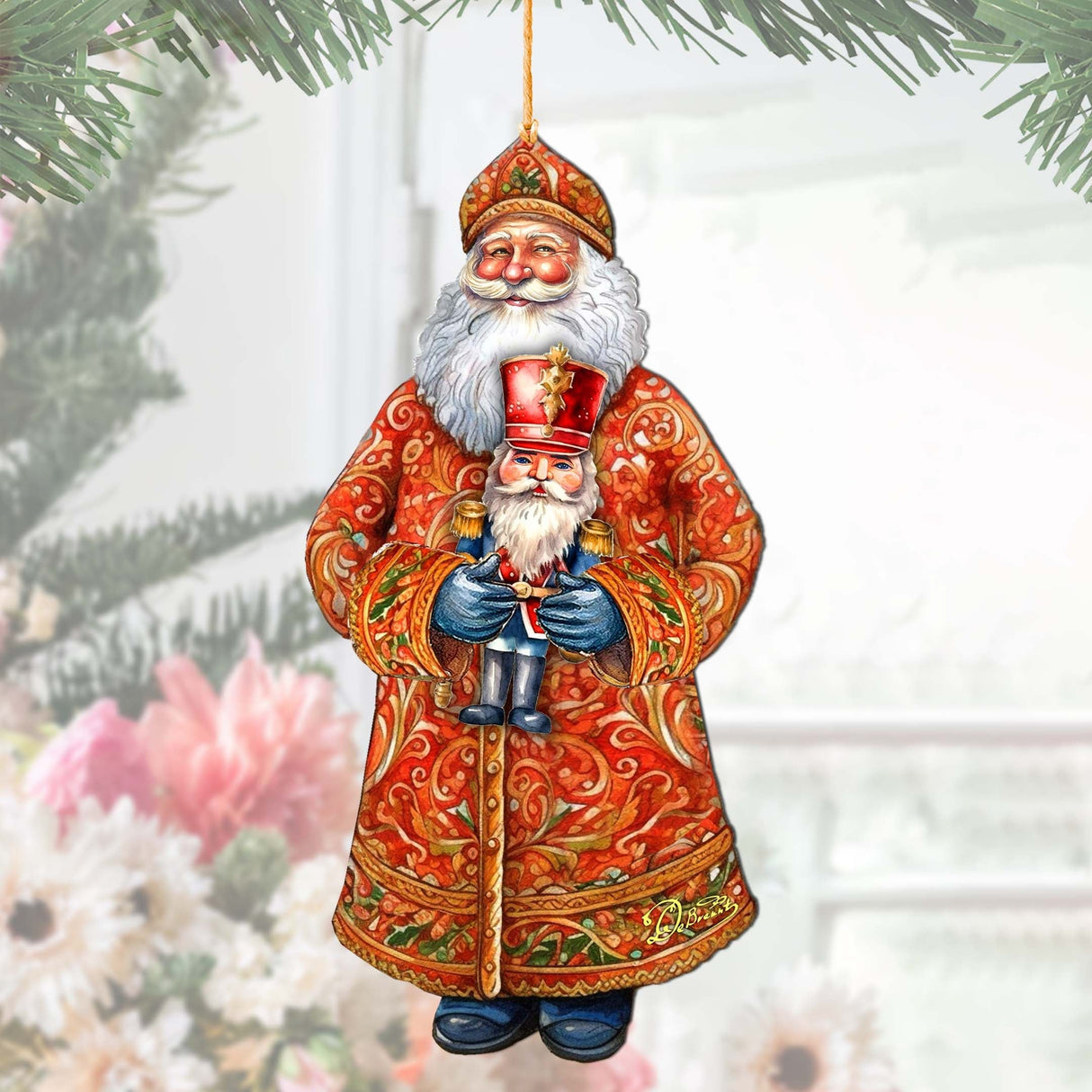 Cascanueces navideños de madera de G. Debrekht - Decoración navideña de Papá Noel - 8691401