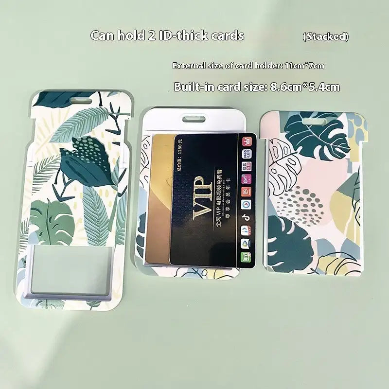 Green Plant Series Simple Fashion Lanyard Card Cover - Lootquake