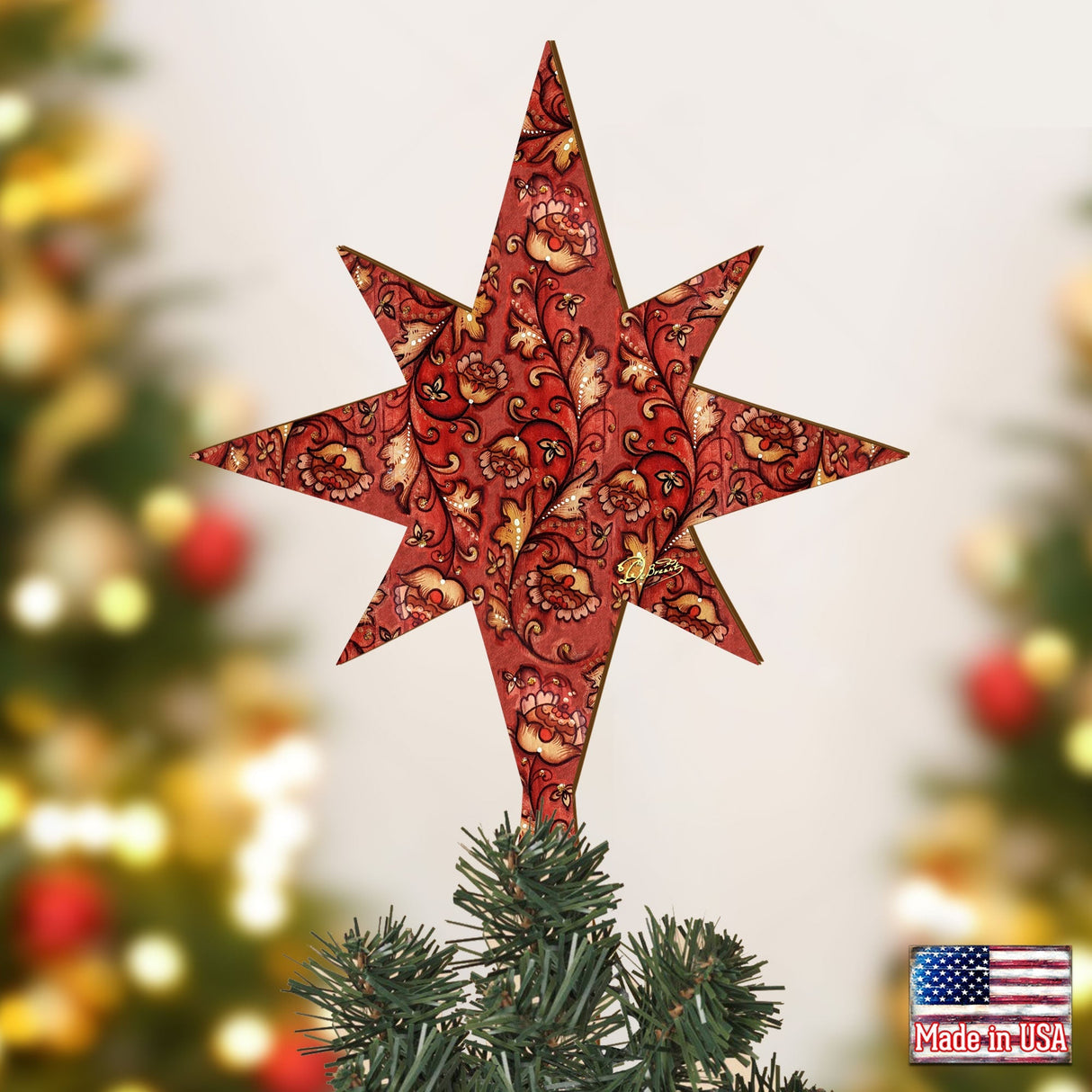 Christmas Bells Tree Topper by D. Gelsinger - Designocracy - 89496