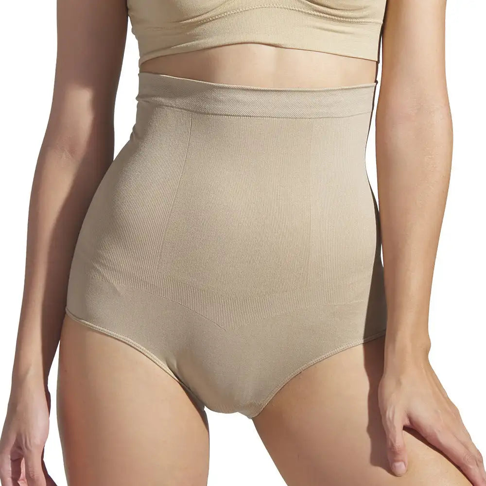 Women's High-waisted Silicone Point Rubber Shapewear Pants Europe And The United States Tight Panties Corseted To Lift The Buttocks Postpartum Abdominal Pants - Lootquake