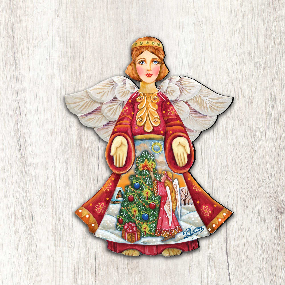 Christmas Tree Angel Nativity Door Decor by G. DeBrekht - Nativity Holiday Decor - 8154103H