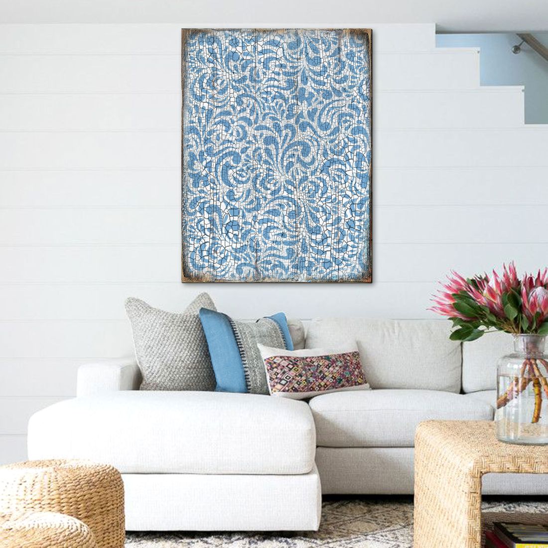 Mowat Wooden Wall Art by G. DeBrekht - Floral Ornamental Decor - 95004B