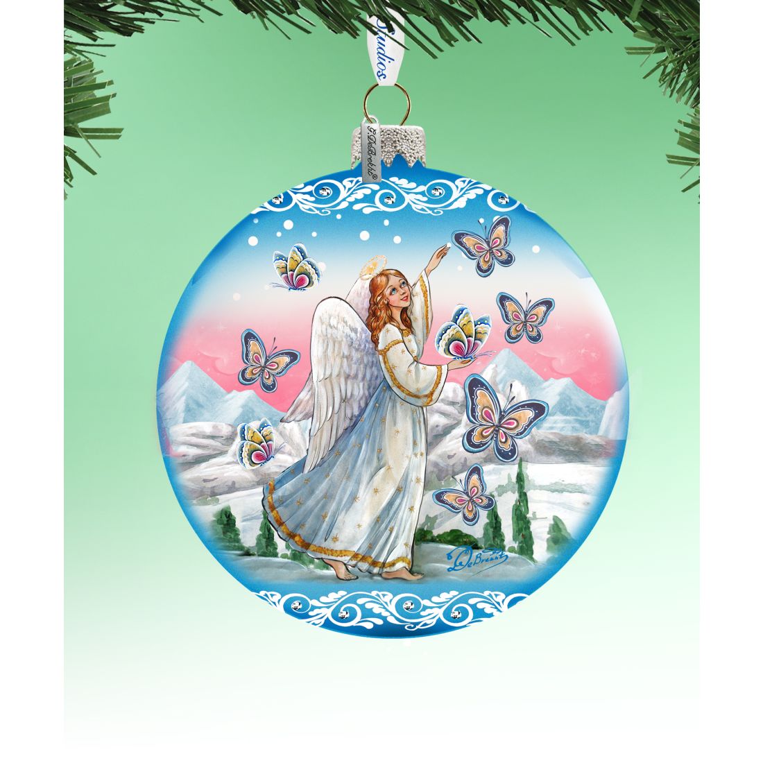 Serenity Angel Glass Ornament Limited Edition by G. DeBrekht - Christmas Decor - 73885