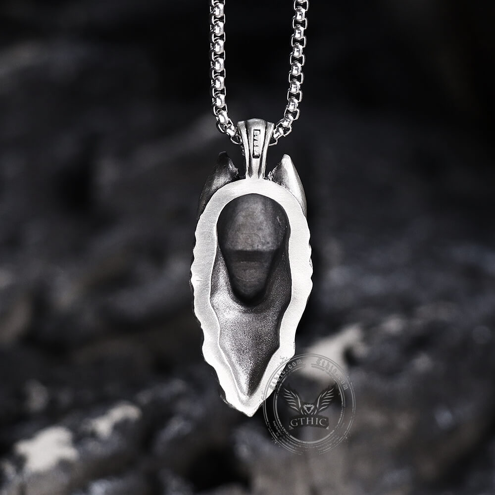Collar de estaño puro de mujer con máscara de gato