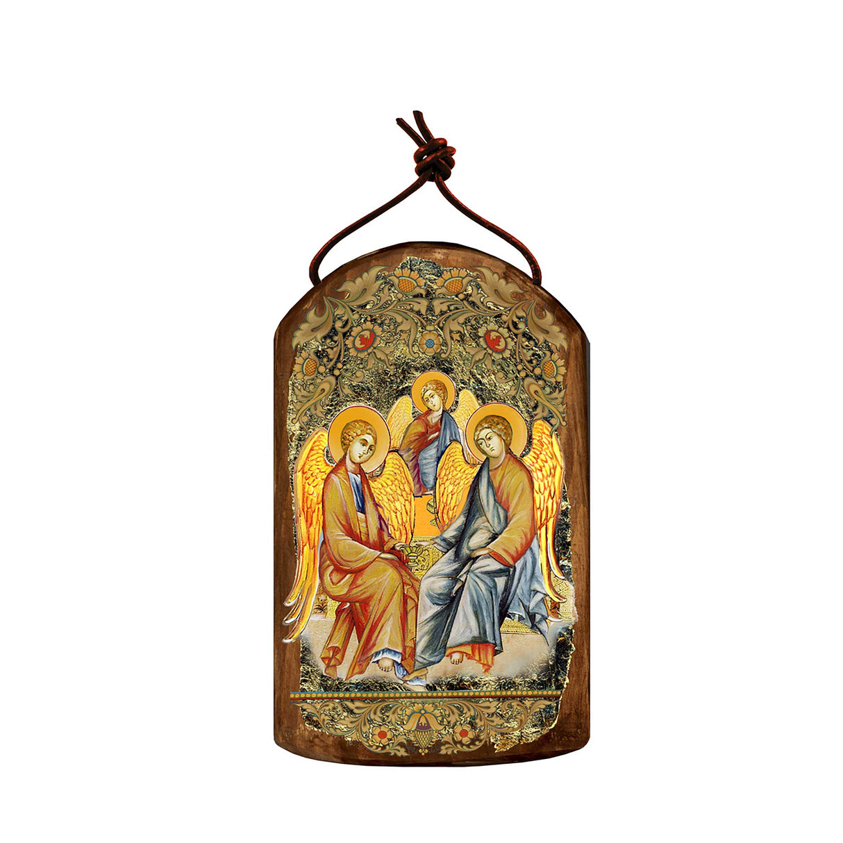 Adorno de icono sagrado ortodoxo religioso de la Trinidad del Testamento - Decoración inspiradora - 87015