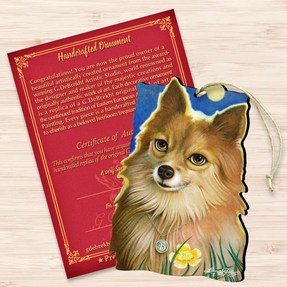 Adornos de madera "Listo cuando tú lo estés" de Laura Seeley - Decoración para mascotas, perros y gatos - 8511018-LS