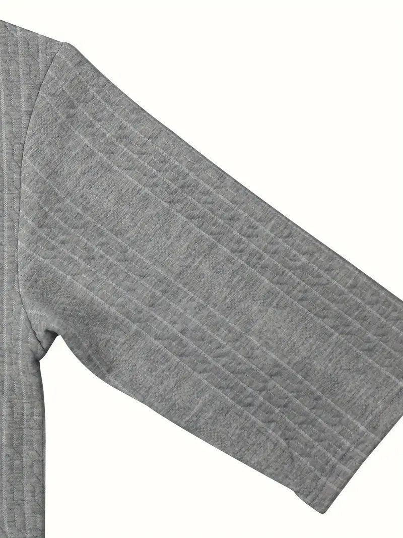 2pcs Men's Jacquard Solid Short Sleeve V Neck Shirt & Matching Drawstring Shorts Set, Summer Leisure Clothing - Lootquake