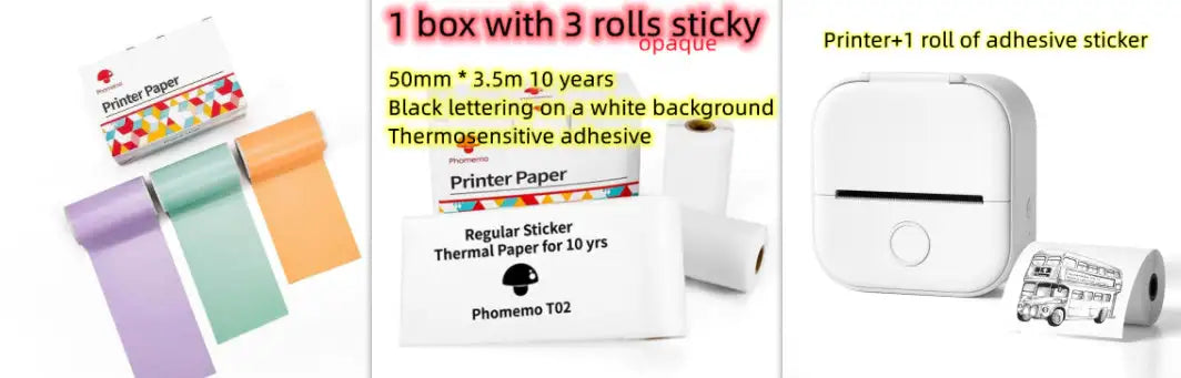 Mini-imprimante portable pour étudiants et amateurs, imprimante d'étiquettes thermique Bluetooth