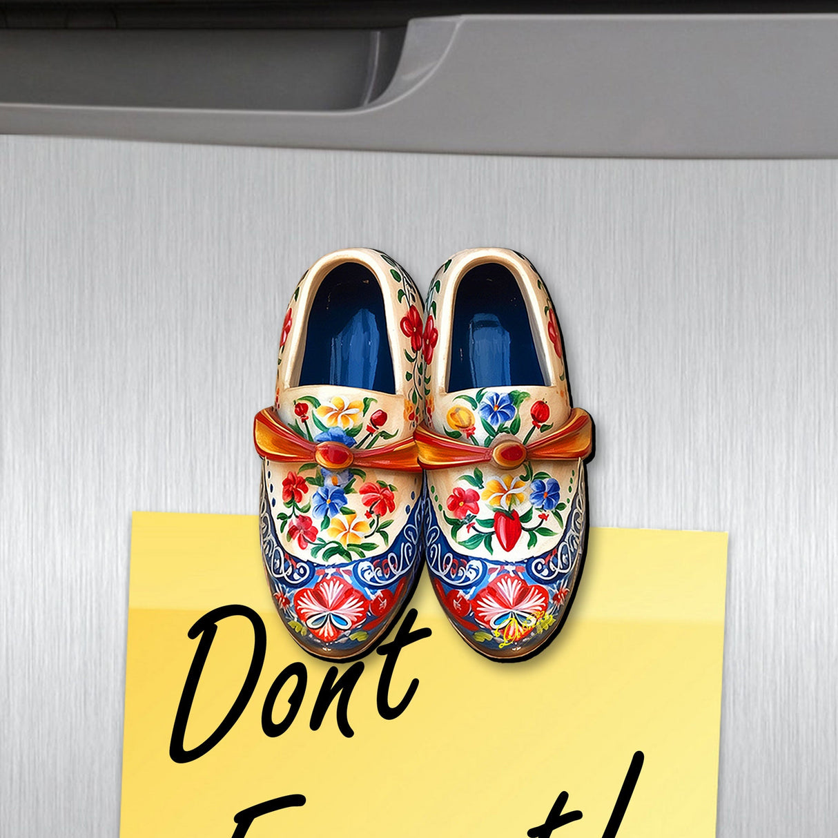 Danish Shoes Decorative Wooden Magnets Set of 6 by G. Debrekht - Love Family Decor - 8090073G-S6