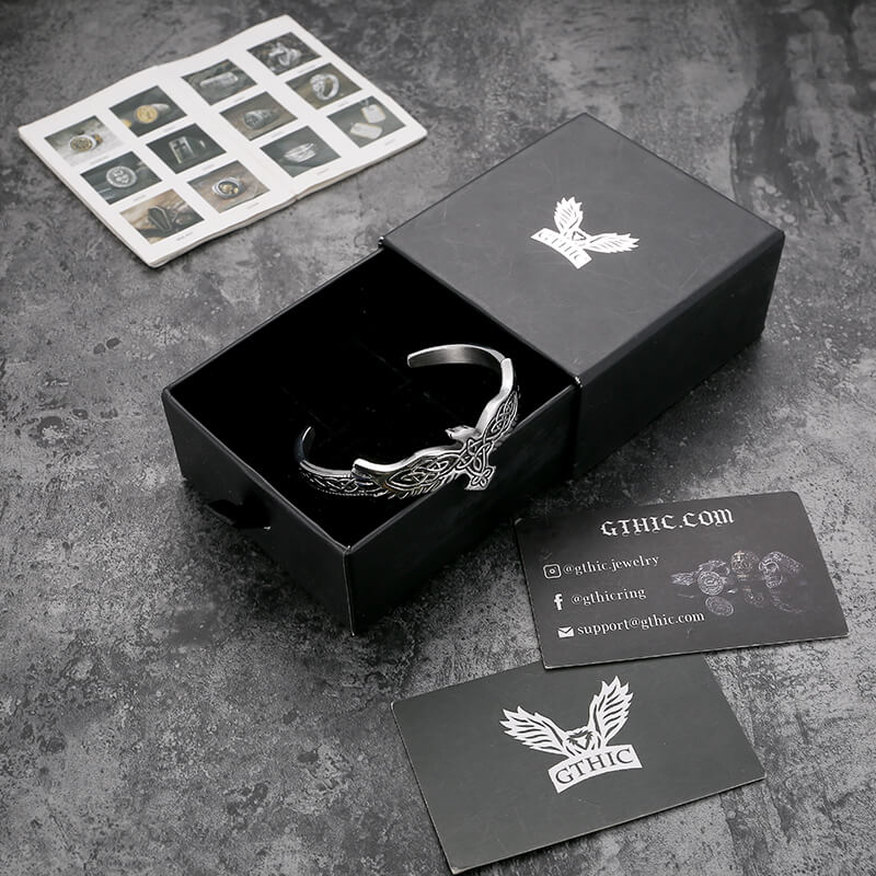 Pulsera vikinga de acero inoxidable con águila celta