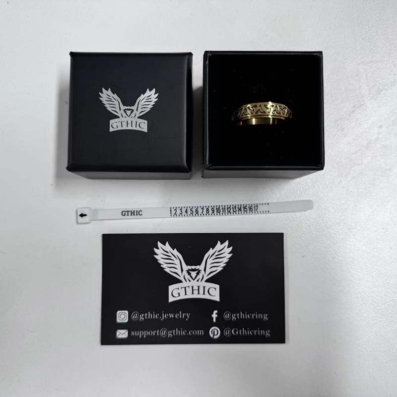 Anillo giratorio de acero inoxidable con nudo celta