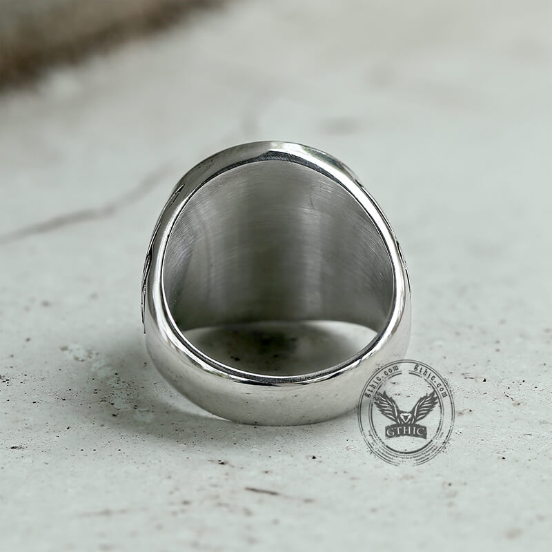 Anillo vikingo de acero inoxidable con nudo celta y árbol de la vida