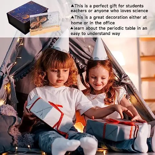 Periodic Table With 83 Kinds Of Real Elements Inside, Acrylic Periodic Table Of Elements Samples, Easy To Read, Creative Gifts For Science Lovers And Students - Lootquake