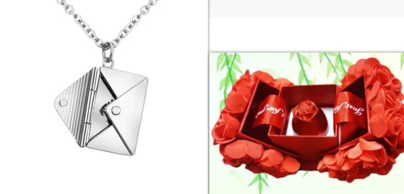 Fashion Jewelry Envelop Necklace Women Lover Letter Pendant Best Gifts For Girlfriend - Lootquake