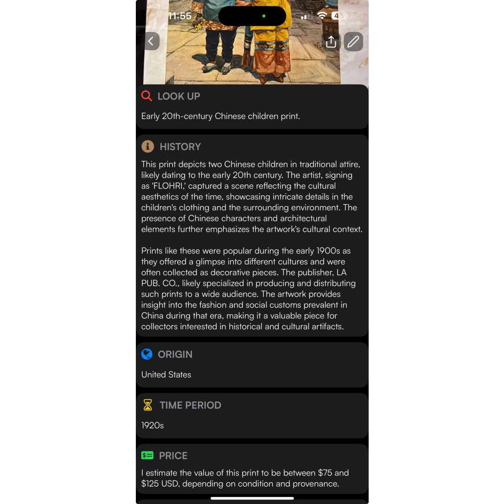 Charming Vintage Chinese Children Print Captures 1920s Nostalgia